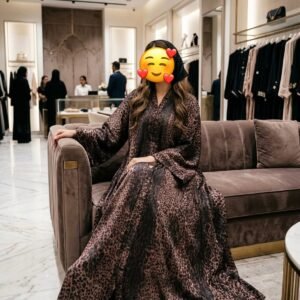 Leopard Print Abaya
